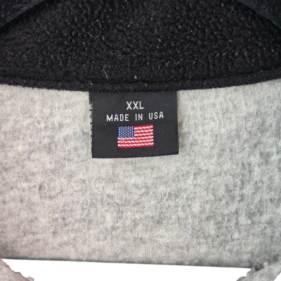 Team USA Beijing 2008 Olympics Fleece Jacket Grey Full Zip Mens XXL Made in USA - Picture 6 of 13